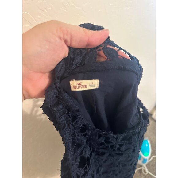 Hollister Blue Floral Cutouts Mini Dress - Picture 9 of 9